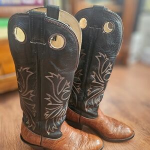 Brown and Black Western Cowboy Boots